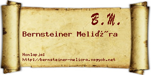 Bernsteiner Melióra névjegykártya